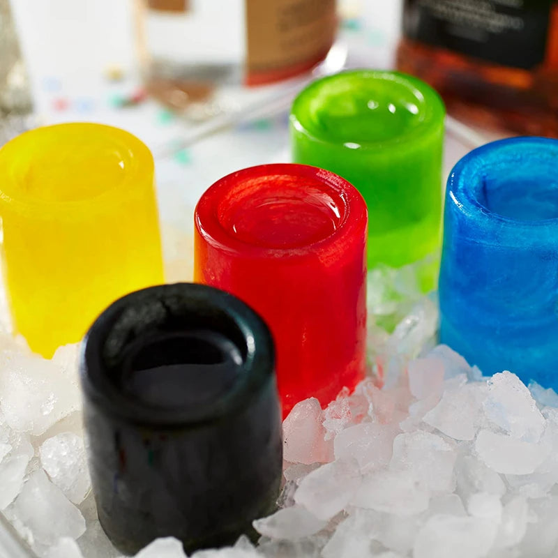 4 Cup Shape Silicone Ice Cube Mold Tray Make Shot Glass Summer Bar Party Frozen Whiskey Beer Cocktail Cold Drinking Kitchen Tool