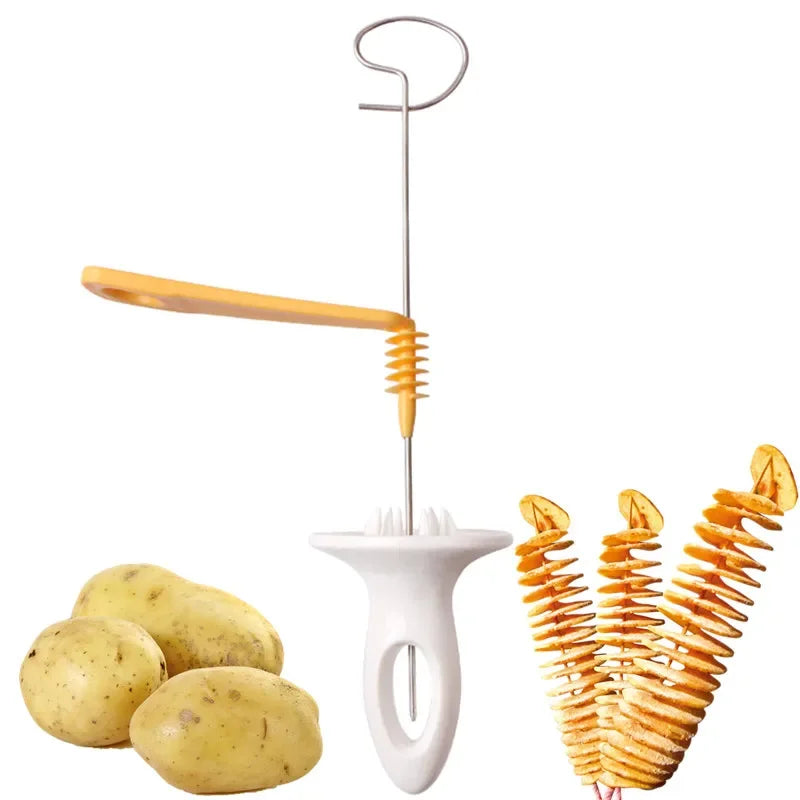 1Set Stainless Steel  Potato Slicer Spiral