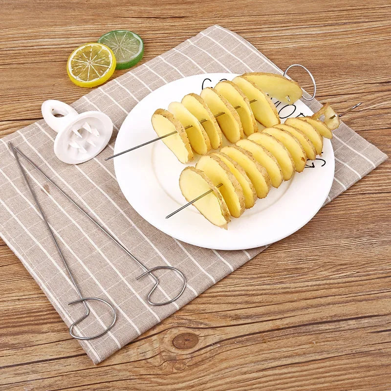 1Set Stainless Steel  Potato Slicer Spiral