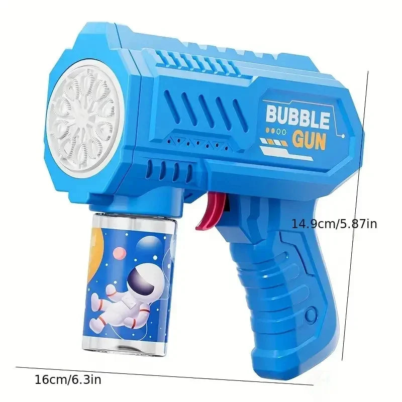 Kids 10 Holes Electric Bubble Gun Automatic Soap Blower With Light