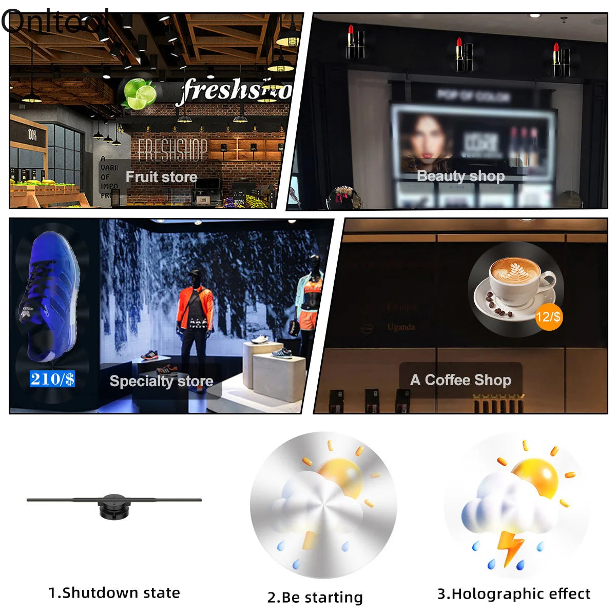 42-100CM 3D Holographic Fan Wifi