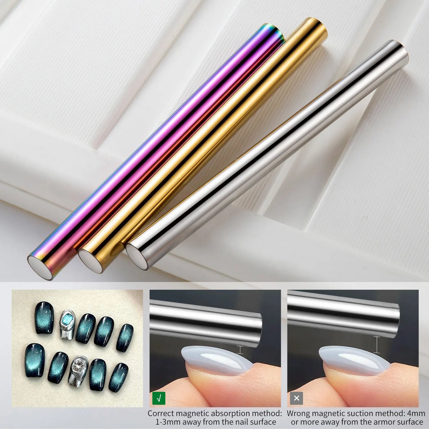 1PC Cat Eye Nail Magnetic Stick