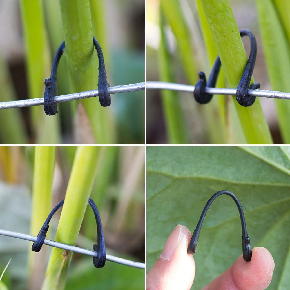 100pcs Garden Plant  Hook Stems Fastener