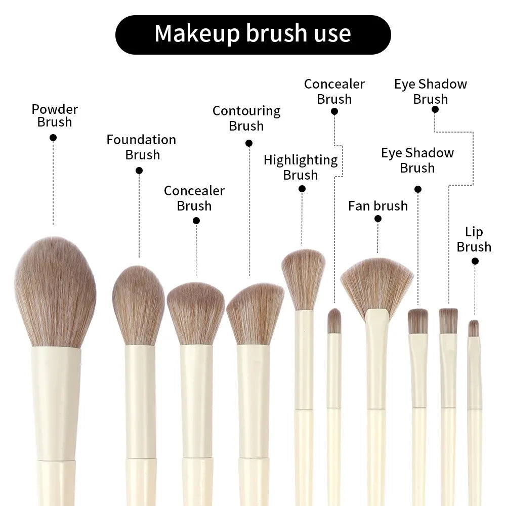 13/10 Pcs Professional Makeup Brushes