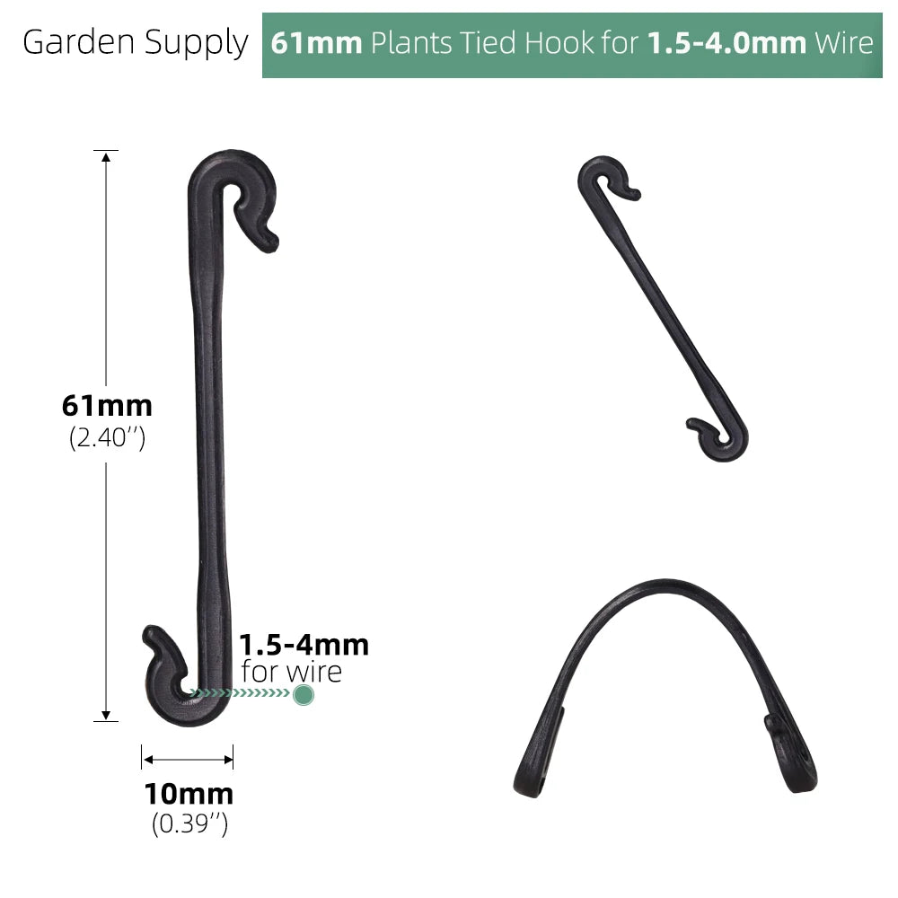 100pcs Garden Plant  Hook Stems Fastener