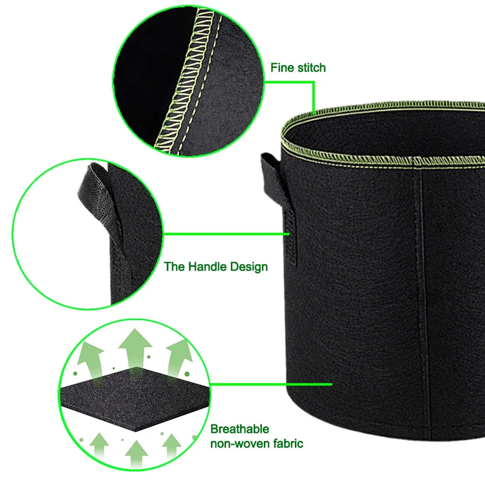 Aeration Fabric Pots with Handles