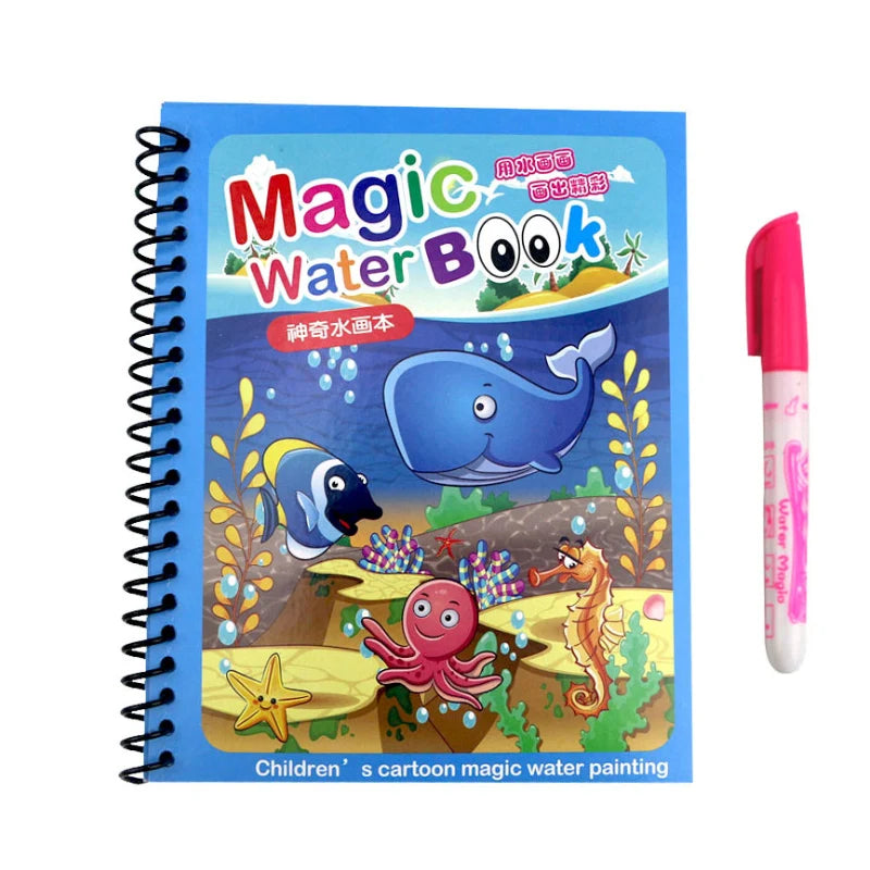 Hot Sale Reusable Magic Water Drawing Coloring Book Kids Sensory Early Education For Children Birthday Gift Montessori Toys