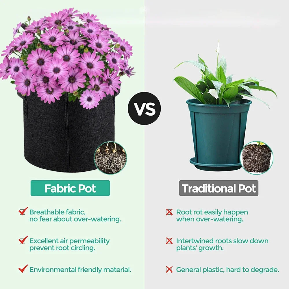 Aeration Fabric Pots with Handles