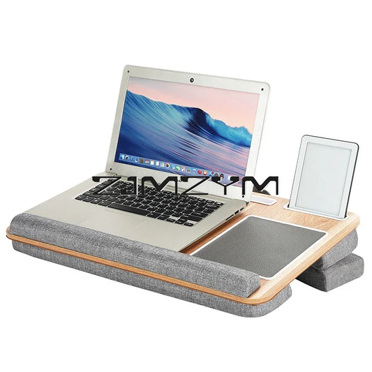 Lap Desk With Pillow Cushion Portable Laptop Desk With Wrist Rest, Mouse Pad, Phone Holder Computer Laptop Stand